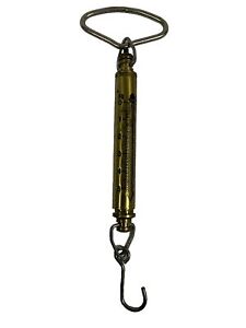 Chatillon Vintage Hanging Scale In 10 Brass Made In Usa