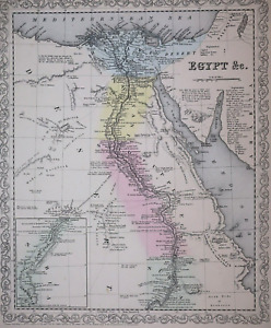 1857 Desilver Mitchell S Atlas Map Egypt Free S H Inv 275