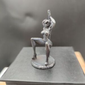Chinese Antique Bronze Bronze Statue Hand Carved Nude Girl Body Art Ornament
