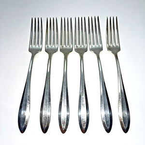 Antique 1914 Patrician Community Silverplated 6x Dinner Forks Monogram S 8 