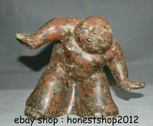 9 Old China Bronze Ware The Northern Barbarian Whores Human Statue