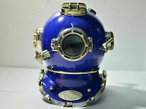 Antique Diving Helmet Nautical Mart Brass Us Navy Mark V Solid Steel Gift