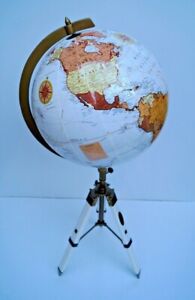 White 18 Globe Educational With Tabletop Tripod Lab Equipment Office Decorative
