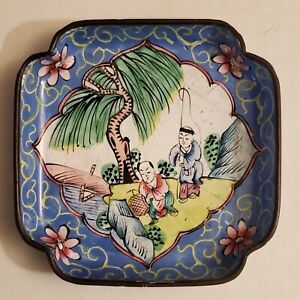 Canton Enamel Plate Tray Antique Chinese