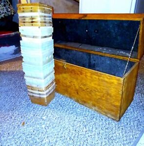 Antique Primitive Berry Basket Storage Crate Wooden Box