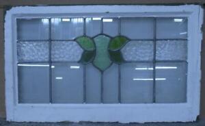Old English Leaded Stained Glass Window Transom Simple Abstract 31 X 18 1 2 