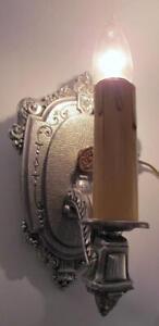 Antique Electric Wall Sconce Riddle Co Art Nouveau Motif Restored Beautifully