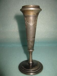 Antique Quadruple Silver Plate Footed Bud Vase By James W Tufts Of Boston Vg