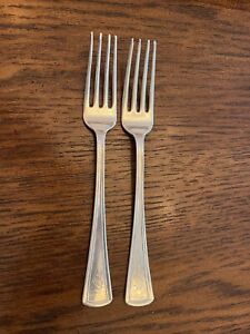 A Pair Of Sterling Silver Dinner Forks Monogrammed With S 