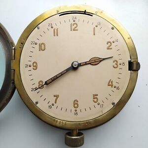 Soviet Russian Vostok Boat Ship Submarine Navy Cabin Clock Production 1948 Rare