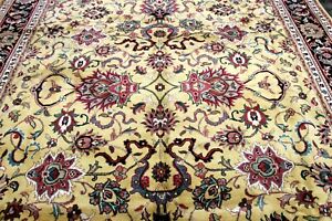 10x14 Exquisite Mint Hand Knotted 200kpsi Vegetable Dye Tabrizz Wool Turkish Rug