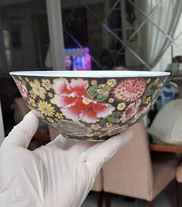 Chinese Republic Famille Noire Porcelain Bowl
