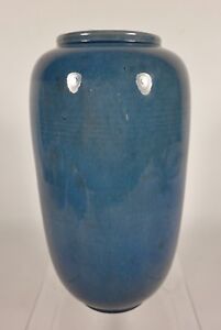 Vintage 7 Awaji Ware Monochrome Blue Japanese Art Pottery Vase