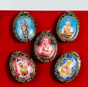 5 Kuman Thong Guman Thai Wealth Victory Gambling Amulet Lucky Love Magic Pendant