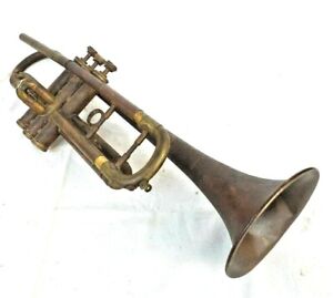 Vintage Old Antique Brass Hand Playing Trumpet Tuba Musical Instrument London