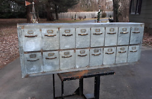 Antique Industrial Steel Multi Drawer Cabinet