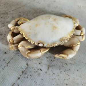 Exquisite China S Old White Jade Carved Jade Crab Ornaments Statue