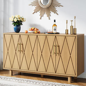 Tribesigns 55 Sideboard Buffet Cabinet Home Kitchen Storage Cabinet Coffee Bar