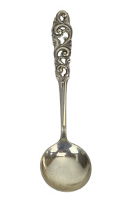 Vintage Brodrene Mylius Tele 830s Sterling Silver 5 Inch Bouillon Soup Spoon
