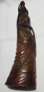 Antique Chinese Finely Carved Horn Figure Statue