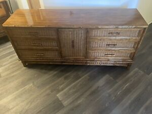Mid Century Faux Bamboo Dresser By American Of Martinsville