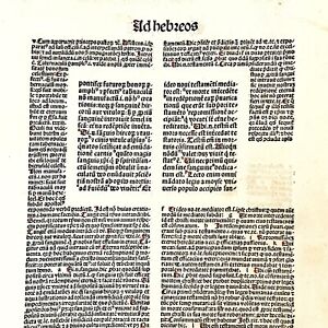 Rare 1495 Incunable Bible Leaf Medieval Manuscript Christian Jesus Rare B