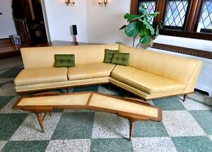 Mid Century Boomerang Sofa And Tables