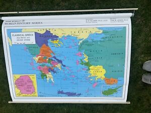 Rand Mcnally Map School Pull Down World History Series Classical Greece 12604