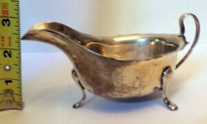 Sterling Silver Gravy Sauce Boat Made In England Footed