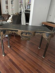 Chinoiserie Black Antique Table