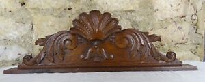 26 Antique French Hand Carved Wood Solid Oak Pediment Crown