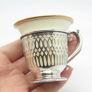 925 Sterling Silver Antique Frank M Whiting Co Lenox Cup W Stand