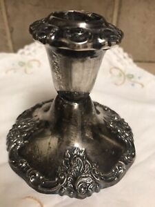 Euc Baroque By Wallace 750 Silver Plate Candle Holder Beautiful Elegant Rich