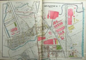 1929 Delaware County Pa Ridley Twp Eddystone Boro Frank Kling Plat Atlas Map