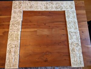 Antique Victorian Fireplace Surround 16 Egyptian Revival Tiles By Ae Tile