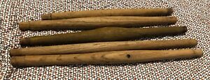 Lot Of 5 Vintage Oak Chair Spindle Replacement Parts Salvage Aprox 13 5 8 