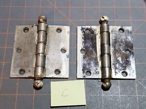 2 1 Stanley 1 Mckinney Vintage 3 1 2 X 3 1 2 Cannonball Top Hinges