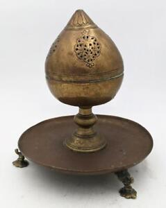 Ottoman Turkish Mughal Brass Incense Burner 18th Century