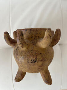 Antique Precolumbien Artifact 9 X 6 Inches Jar Ca 500 Ad