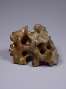 Ming Dynasty Hetian Green Jade With Red Qin Hollow Taihu Lake Stone