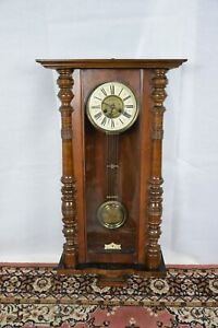Antique German Regulator Wall Clock Working Condition F18