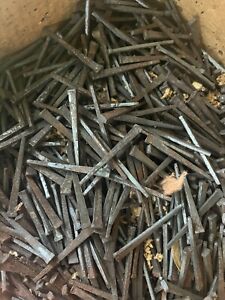 Vintage 50 Square Cut 2 1 4 Inch Straight Nails W Square Heads Unused