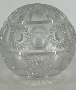 Antique Cut Crystal Newel Post Finial Paperweight Light Orb Decorative 3 5 8 