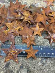 Set 100 Rusty Star Barn Star 50 1 5 50 2 25 Country Rust Farmhouse Craft