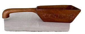 Carved Wood Scoop Wooden Grain Scoop Water Cup Decorative Wood Spoon 11 1 4 Long