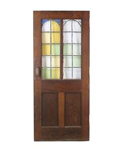Roman Arch Stained Glass Lites Oak Door 83 75 X 36
