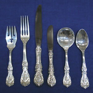 Reed Barton Francis I 89pcs Silverware 6 Pc Lunch Size Setting Service For 12
