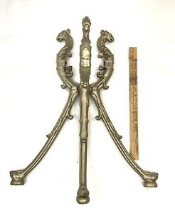 3 Cast Iron Column Victorian Table Griffin Head Claw Feet Legs Fern Lamp Stand