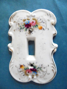 Vintage Arnart Creation Floral Porcelain Single Light Switch Plate Cover