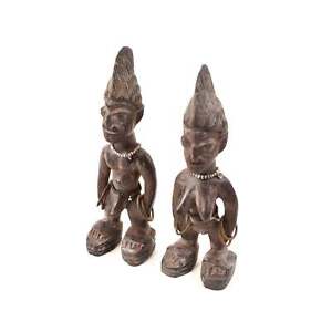 Yoruba Ibeji Pair Of Twin Figures Igbomina Nigeria
